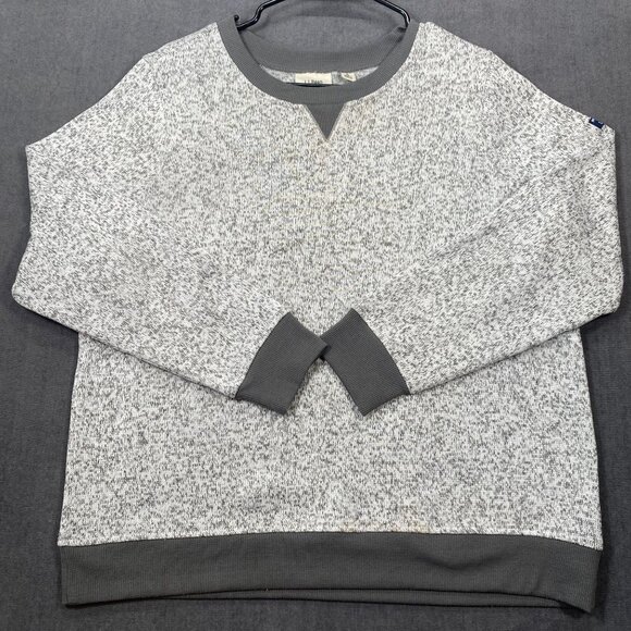 L.L.Bean Heathered Gray Crewneck Sweatshirt Mens Size L Recycled Polyester Blend - Picture 1 of 11